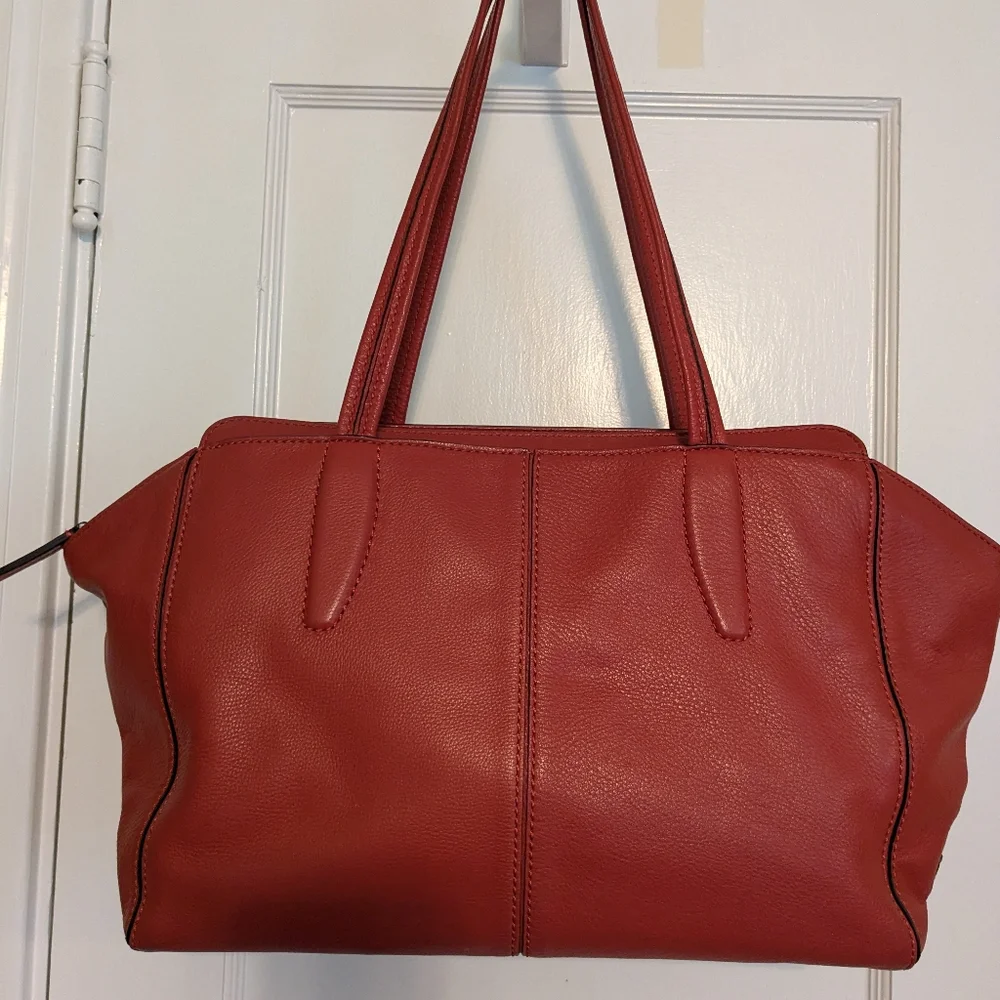 Tumi Leather Tote Shoulder Bag Like with Dust Bag - Picture 2 of 16